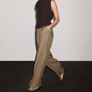 NWT Massimo Dutti Flowing Linen Pants, Size 8